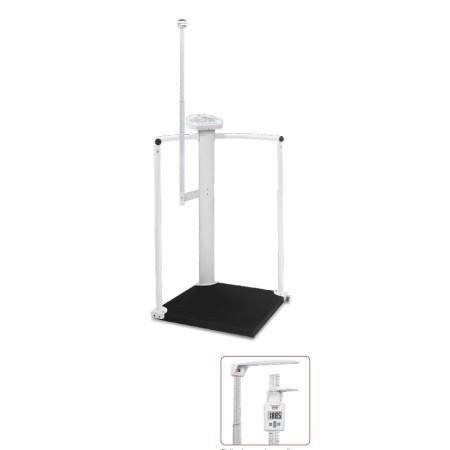 Piattaforma pesapersone digitale con altimetro e corrimano