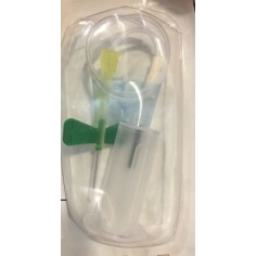 AGO INFUSIONE AGHI CANNULA DUE VIE 18G - 20G - 22G 24G AGHI CANNULA  CATETERE INTRAVENOSO IN FEP 2 VIE CON ALETTE